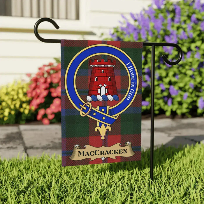 MacCracken Tartan Family Crest Garden Flag