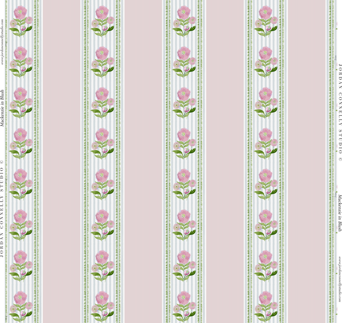 Mackenzie in Blush Wallpaper SWATCH