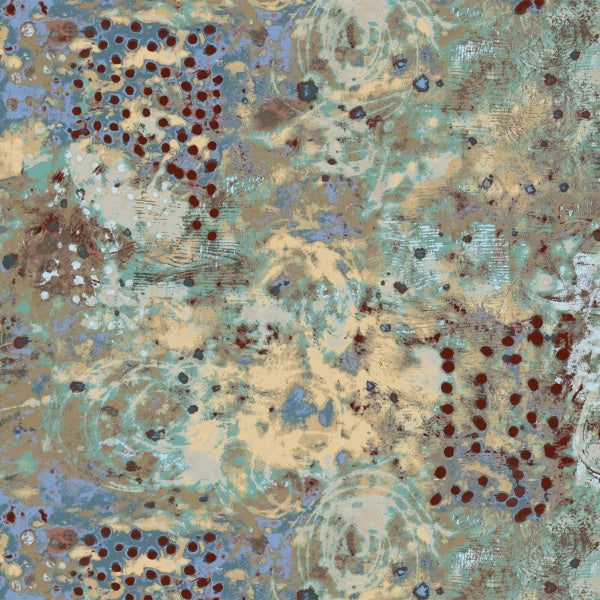 Marcia Derse Essentials - Spotted Graffiti, Double Bluff - with Windham Fabrics