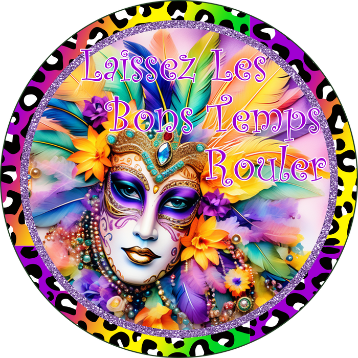 Mardi Gras Sign, Wreath Attachment, Wreath Center