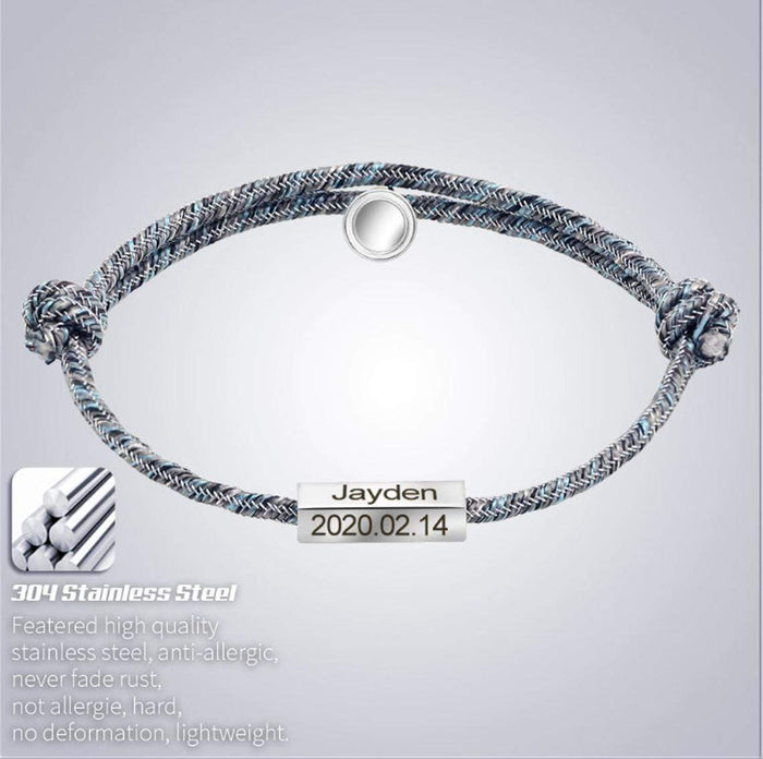 Matching Bracelet Custom couple magnetic bracelet(2 bracelets) Bracelet For Woman MelodyNecklace