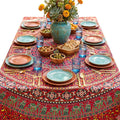 Mayura Peacok Mandala Tablecloth & Bedspread — Garnet - Sweet Us