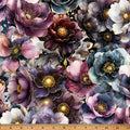 Midnight Flora - Deep Amethyst - by Hoffman Fabrics