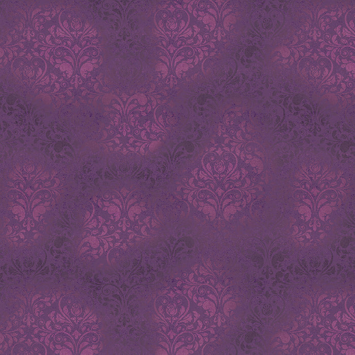 Midnight Hollow - Damask in Wildberry - by Jennifer Lambein with Windham Fabrics