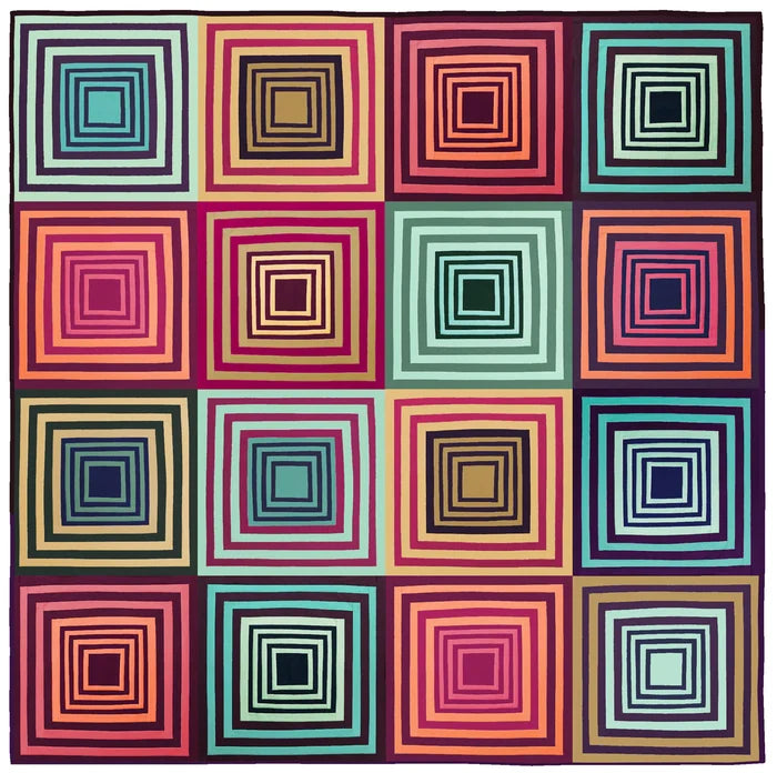 Mod Log Cabin Quilt Pattern by Tara Faughnan