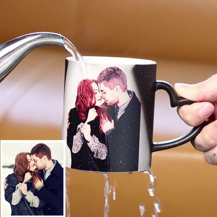 Mother's Day Gifts Personalised Magic Color Change Mug Heart Custom Photo Cup Other Accessories MelodyNecklace