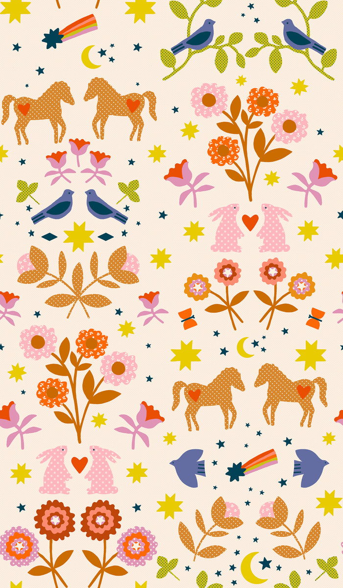 Mystic Fable - Applique in Natural - by Alexia Marcelle Abegg with Ruby Star Society