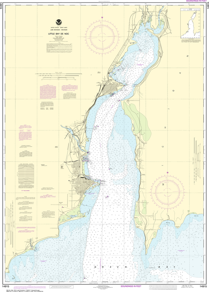 NOAA Chart 14915: Little Bay de Noc