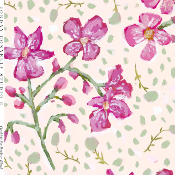 Orchids for Parker in Blush Wallpaper SWATCH