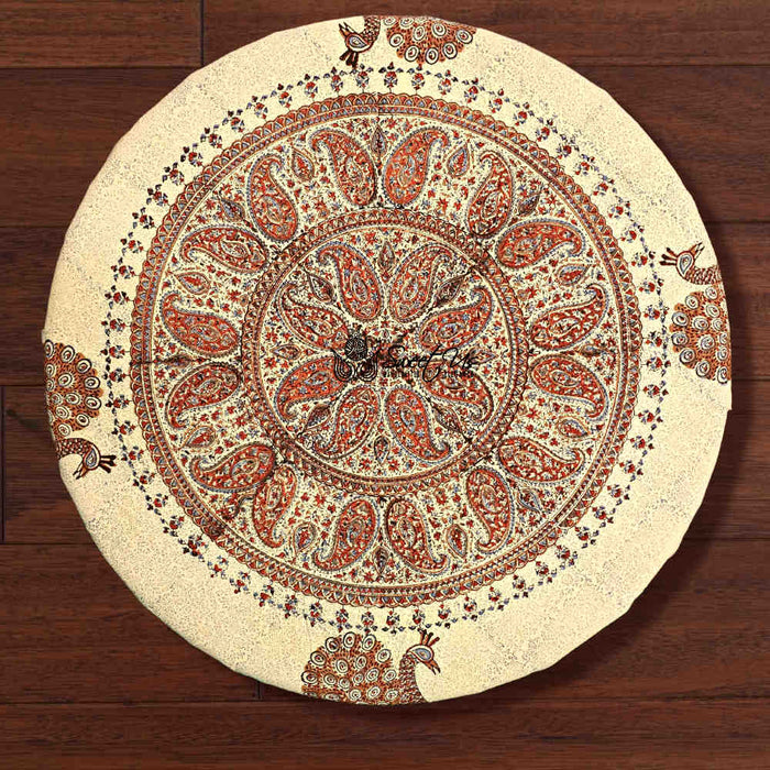 Peacock Paradise Paisley Organic Hand Block Print Cotton Tablecloth Collection - Sweet Us