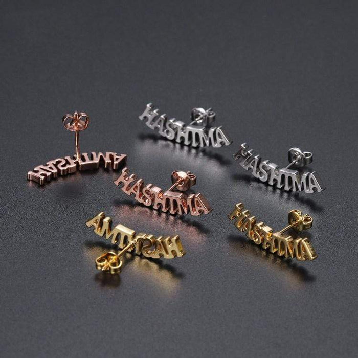 Personalized Stud Name Earrings Earring MelodyNecklace