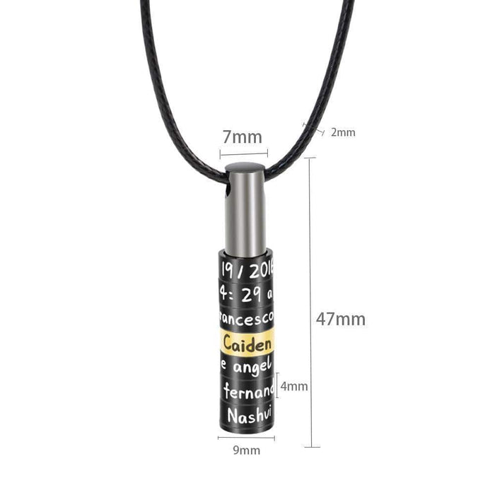Christmas Gift Personalized whistle-type bar necklace for men Necklace for man MelodyNecklace