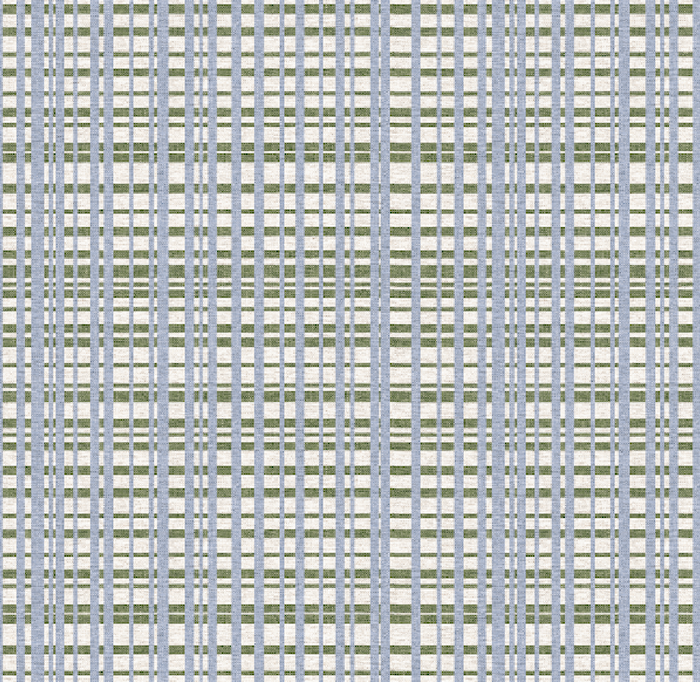 Plaid in Green Blue Custom Pillow