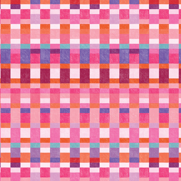 Pop & Plaids - Candy Pixel Threads - by Rachel Parker with Cloud 9 Organic Fabrics