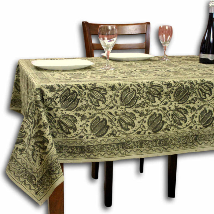 Prana Series Vegetable Dye Tablecloth & Bedspread — Juniper Dawn - Sweet Us