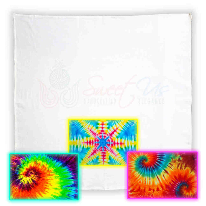 Plain White Tapestry Blank Hippie Bohemian Cotton Wall Hang for Tie Dye - Sweet Us