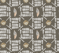 Printers Tray Shells in Coffee Custom Pillow