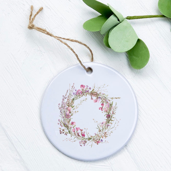 Purple Spring Wreath - Ornament
