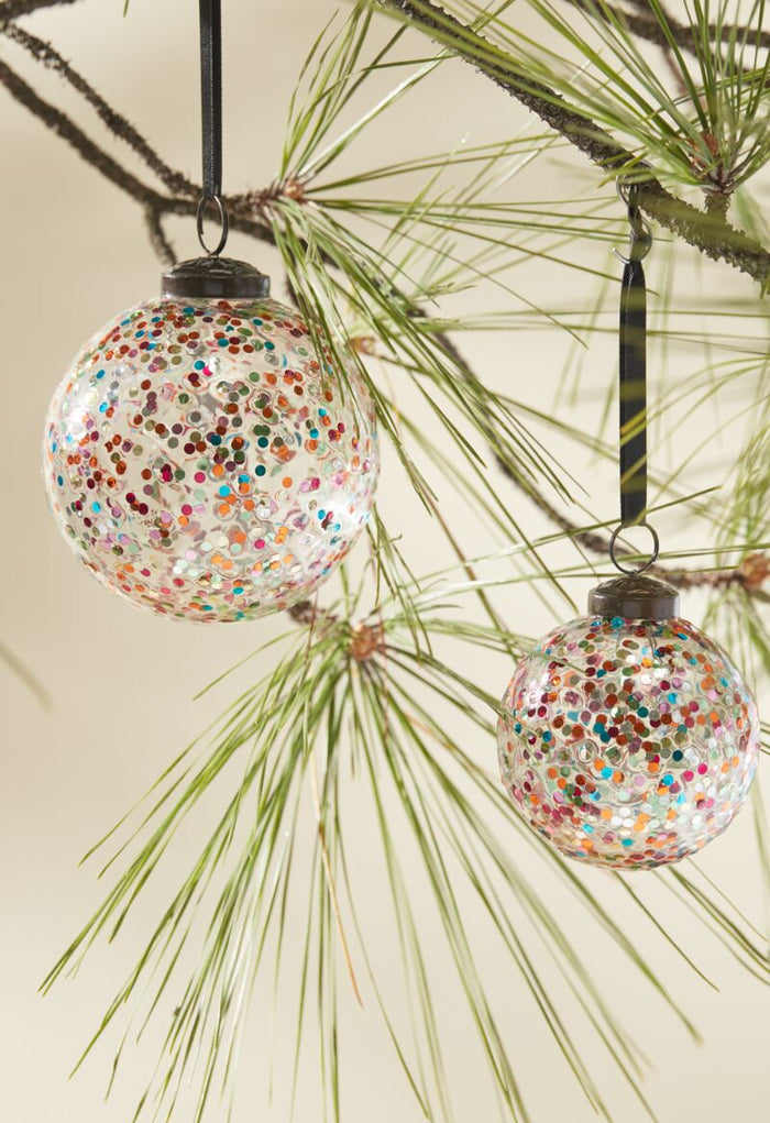 Rainbow Glitter Ornaments