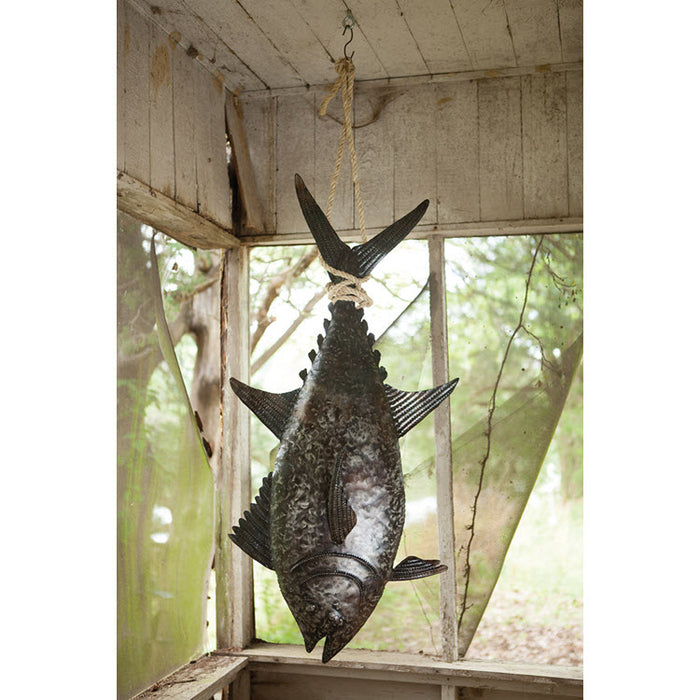 Recycled Metal Tuna with Sisal Rope