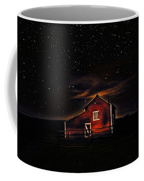 Red Barn at Midnight Mug