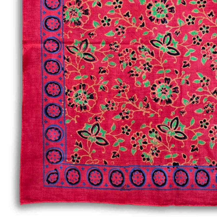 Riviera Petals Lightweight Floral Cotton Scarf — Elysian Rouge - Sweet Us