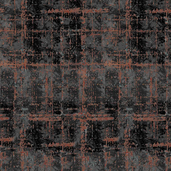 Scary Spice - Rough Plaid in Graphite - by Funny Girl with Studio E Fabrics