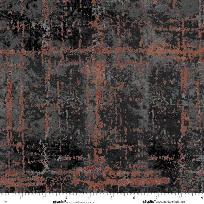 Scary Spice - Rough Plaid in Graphite - by Funny Girl with Studio E Fabrics
