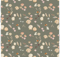 Shell Hunt in Olive Wallpaper