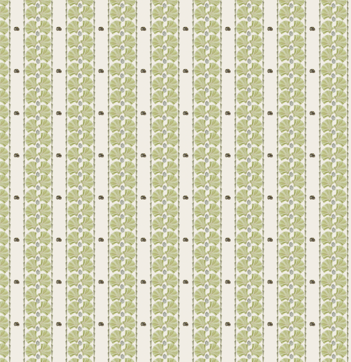 Shell Stripe in Green Fabric SWATCH