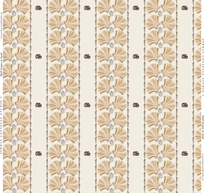 Shell Stripe in Sand Wallpaper SWATCH