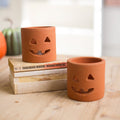 Short Terracotta Jack-O-Lanterns Box/6