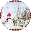 Snowman Sign, Winter Design, Holiday Sign, Wreath Center, Wreath Attachment