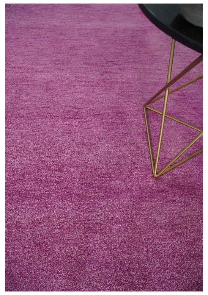 Custom made Solid Plane Purple Woolen Hand Tufted Multi Size wool area Rug - The Rug Decor