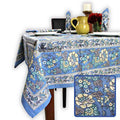 Floraison de Luxe Cotton French Country Floral Tablecloth, Sunlit Serenity - Sweet Us