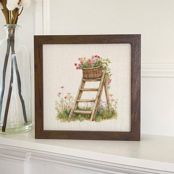 Spring Wildflower Picking - Framed Sign