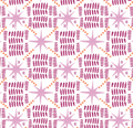 Starburst and Stripes in Pink Fabric SWATCH