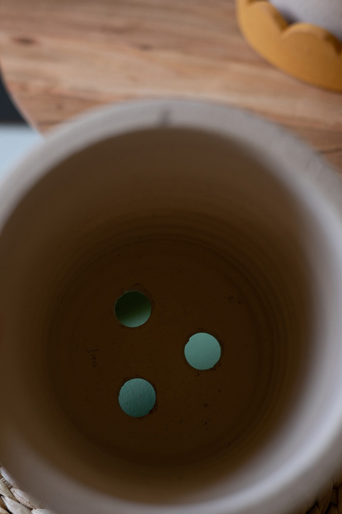 Terracotta Planters with Scalloped Trays Set/3