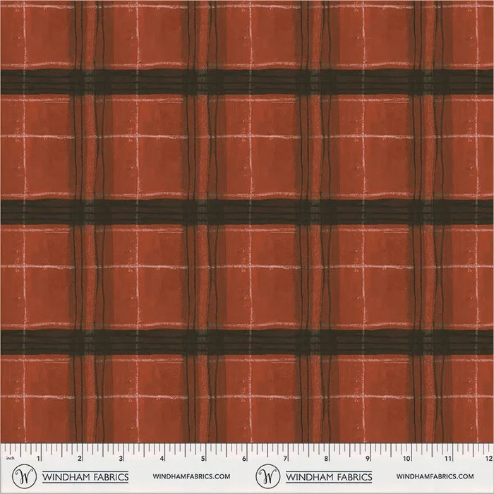 The Flannel One - Barn Red - Flannel - by Marcia Derse with Windham Fabrics