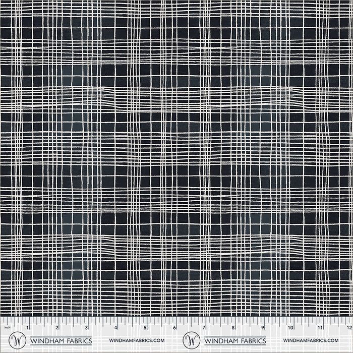 The Flannel One - Space Tunnel String Theory - Flannel - by Marcia Derse with Windham Fabrics