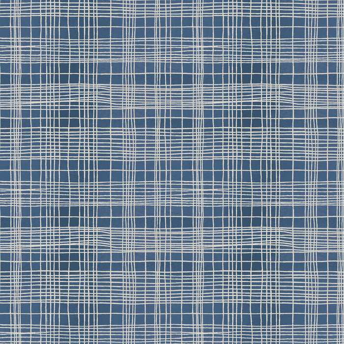 The Plaid One - String Theory Plaid in Clueprint - by Marcia Derse with Windham Fabrics