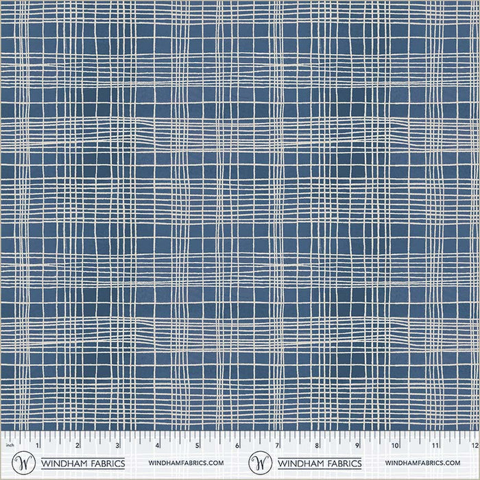 The Plaid One - String Theory Plaid in Clueprint - by Marcia Derse with Windham Fabrics
