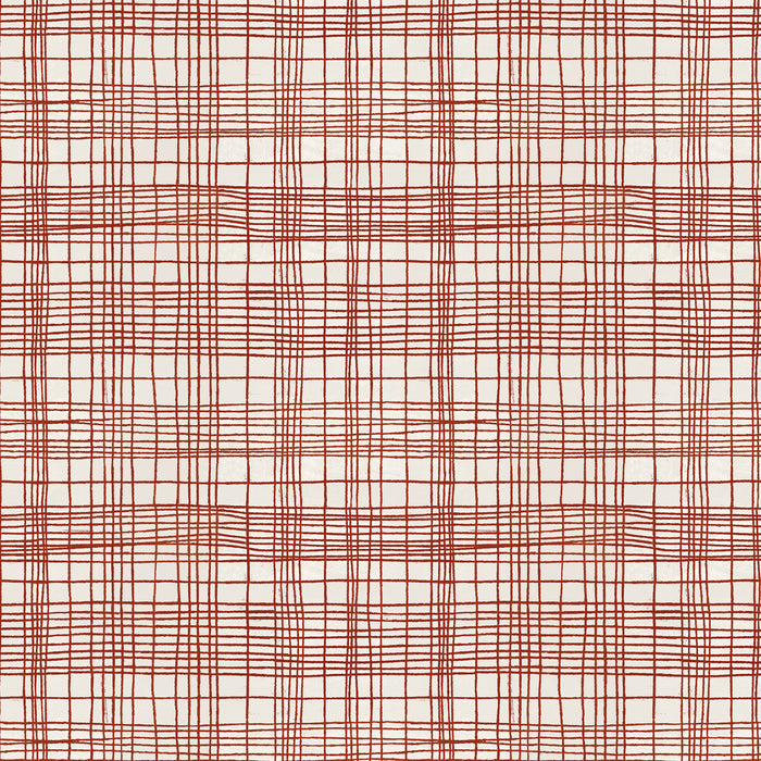 The Plaid One - String Theory Plaid in Pomegranate - by Marcia Derse with Windham Fabrics