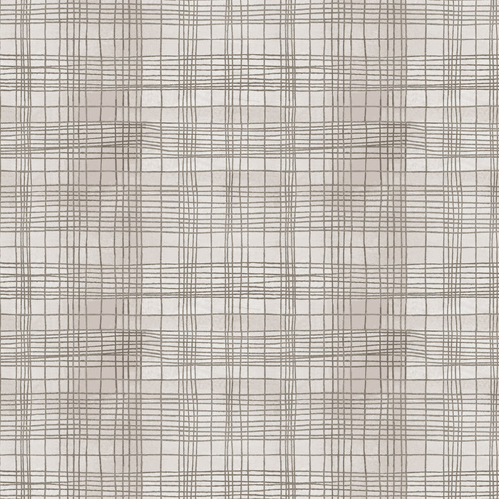 The Plaid One - String Theory Plaid in Seashell - by Marcia Derse with Windham Fabrics
