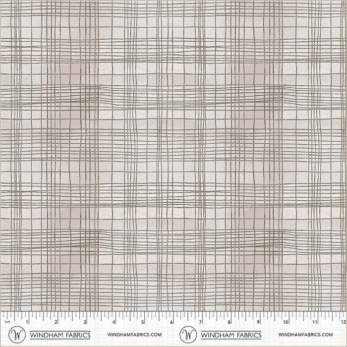 The Plaid One - String Theory Plaid in Seashell - by Marcia Derse with Windham Fabrics