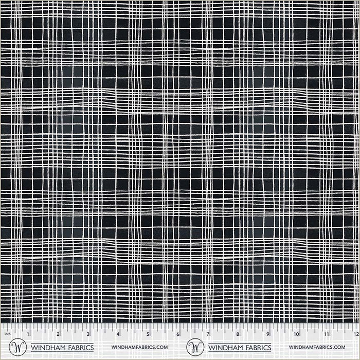 The Plaid One - String Theory Plaid in Space Tunnel - by Marcia Derse with Windham Fabrics