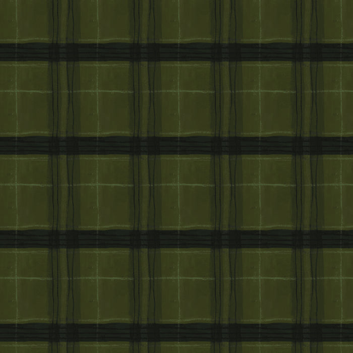 The Plaid One - Window Pane Plaid in Piney - by Marcia Derse with Windham Fabrics