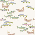 Tight Lines in Cream Wallpaper SWATCH
