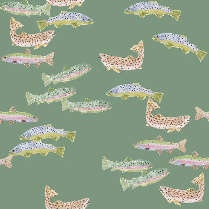 Tight Lines in Green Custom Pillow