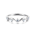 To My Daughter Highs And Lows Wave Ring Silver / 5 Rings Customforher